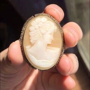 Two Authentic Antique Cameo Pins